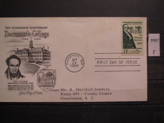 Фото марки США 1969г FDC (первый день гашения)