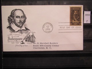 Фото марки США 1964г FDC (первый день гашения)