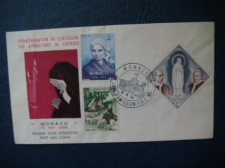Фото марки Монако конверт 1958г FDC **