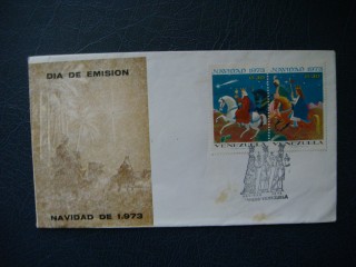 Фото марки Венесуэла конверт 1973г FDC **
