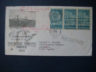 Фото марки США конверт 1958г **