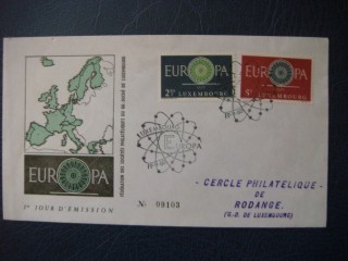Фото марки Люксембург конверт 1960г **