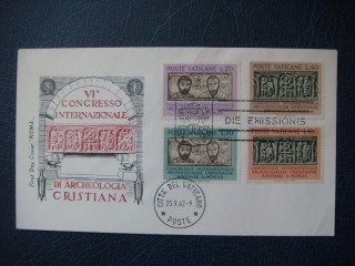 Фото марки Ватикан конверт 1962г **