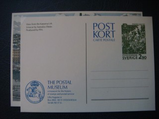 Фото марки Швеция почтовая карточка 1986г **