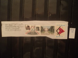 Фото марки Нидерланды. Вырезка из конверта