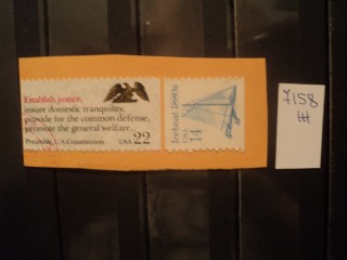 Фото марки США. Вырезка из конверта
