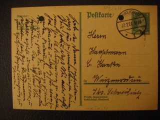 Фото марки Германия Рейх почтовая карточка 1927г **