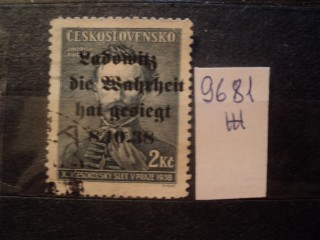 Фото марки Германская оккупация Чехословакии (Региональная почта) 1938г