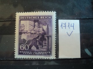 Фото марки Германская оккупация Чехословакии 1943г *