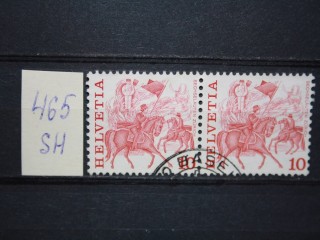 Фото марки Швейцария 1977г сцепка
