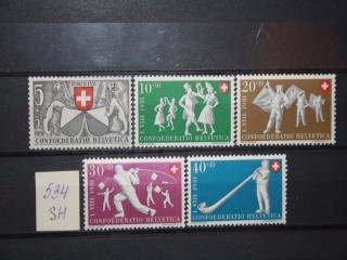 Фото марки Швейцария 1951г серия **