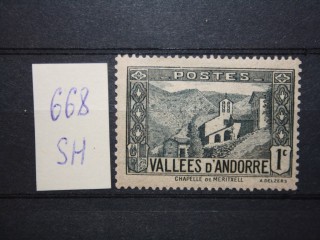 Фото марки Французская Андорра 1932г *