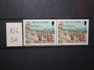 Фото марки Остров Мен 1979г сцепка **