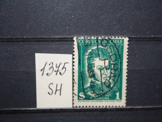 Фото марки Чили 1953г с водным знаком