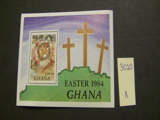 Фото марки Гана 1984г блок **