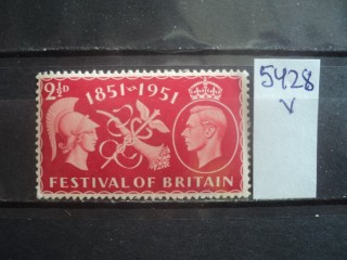 Фото марки Великобритания 1951г **