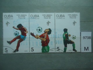 Фото марки Куба 1990г сцепка