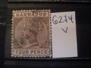 Фото марки Брит. Барбадос 1882г
