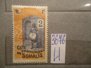 Фото марки Французское Сомали 1915г **
