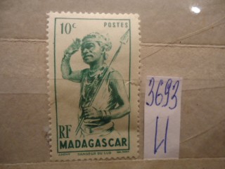 Фото марки Французский Мадагаскар 1946г *
