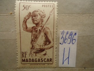 Фото марки Французский Мадагаскар 1946г *