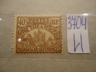 Фото марки Мадагаскар 1908г *