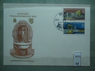 Фото марки ГДР 1982г ФДС первый день гашения конверт