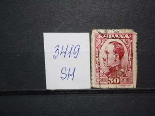 Фото марки Испания 1930г вырезка с конверта