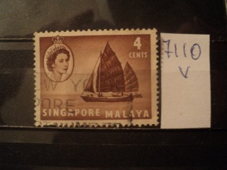 Фото марки Брит. Сингапур 1955г