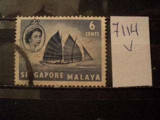 Фото марки Брит. Сингапур. 1955г