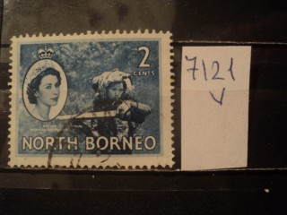 Фото марки Брит. Северное Борнео 1954г