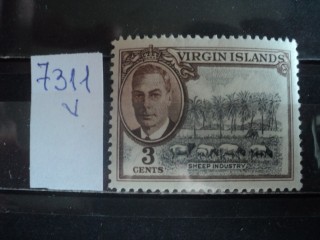 Фото марки Брит. Виргинские острова 1952г *