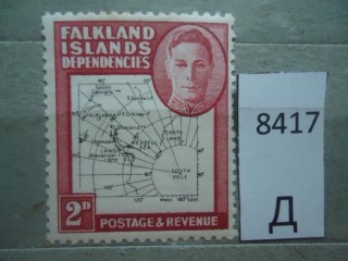 Фото марки Брит. Фолклендские острова 1946г *