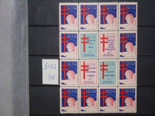 Фото марки США 1939г малый лист непочтовых марок **