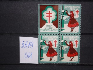 Фото марки США 1935г квартблок непочтовых марок **