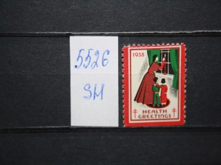 Фото марки США 1938г Рождественская непочтовая марка **