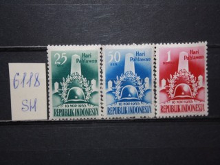Фото марки Индонезия 1955г серия **