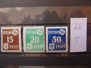 Фото марки Эстония серия Бельг. бумага 1941г **
