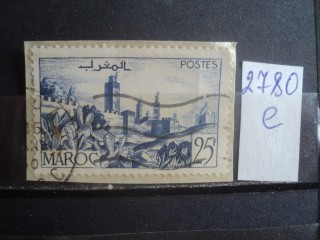 Фото марки Франц. Марокко вырезка из конверта