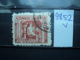 Фото марки Южная Корея 1952г **