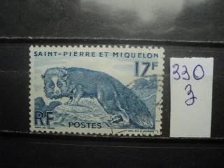 Фото марки Франц. Сент Пьерр 1947г