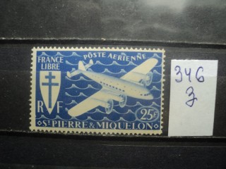 Фото марки Франц. Сент Пьерр 1942г *