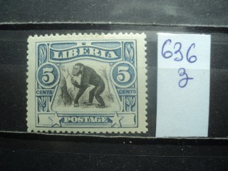 Фото марки Либерия 1906г *