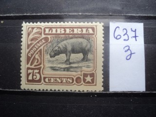 Фото марки Либерия 1906г **
