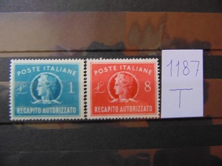 Фото марки Италия серия 1947г **