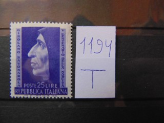 Фото марки Италия марка 1952г **