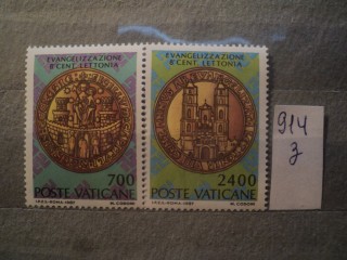 Фото марки Ватикан серия 1987г **