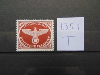 Фото марки 3й Рейх полевая почта 1942г **
