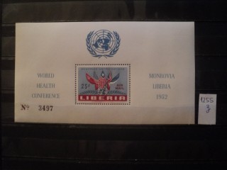 Фото марки Либерия блок 1952г **