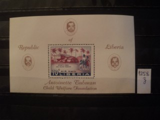 Фото марки Либерия блок 1957г **